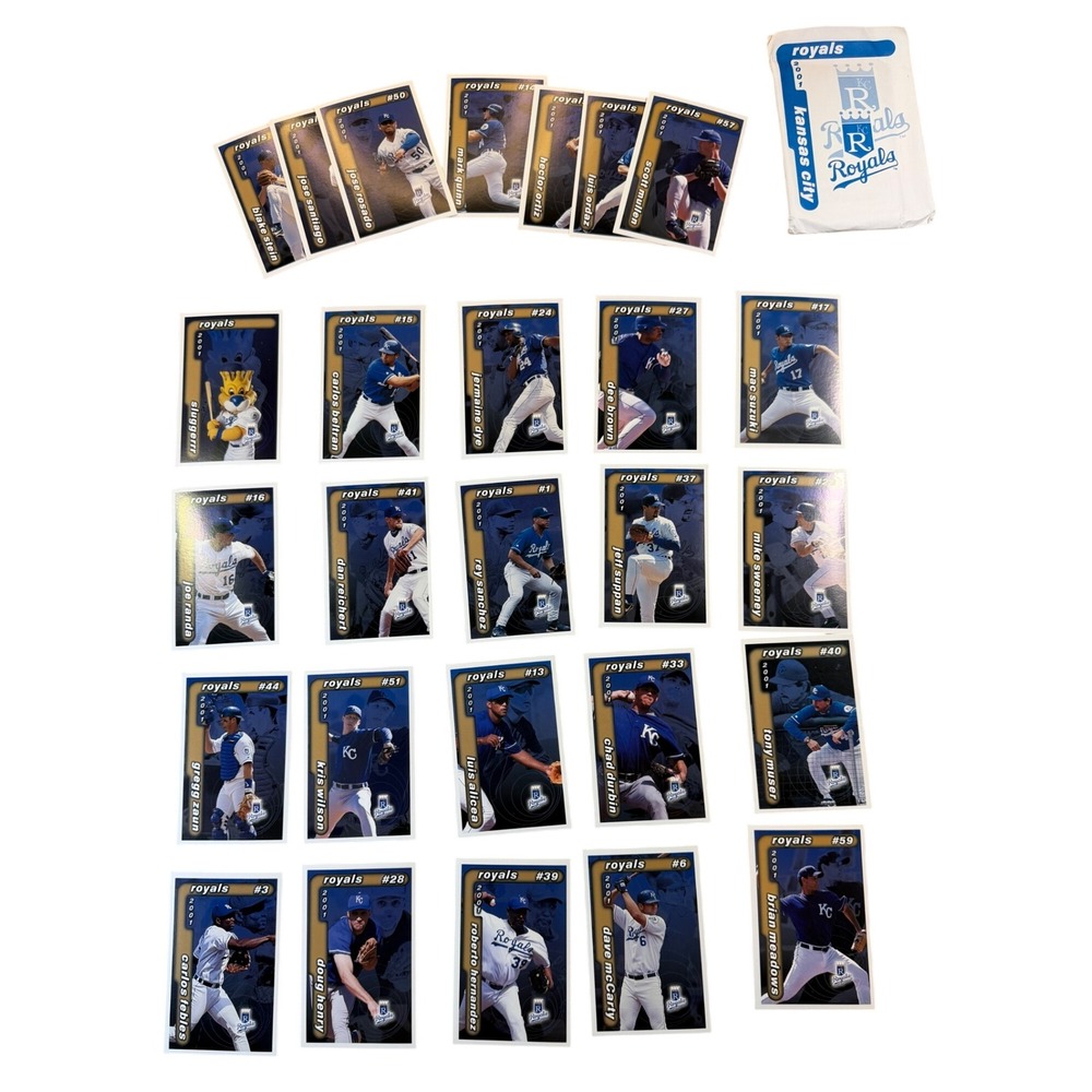 2001 Kansas City Life Royals 27 Card Team Set Beltran Sweeney Dye SGA